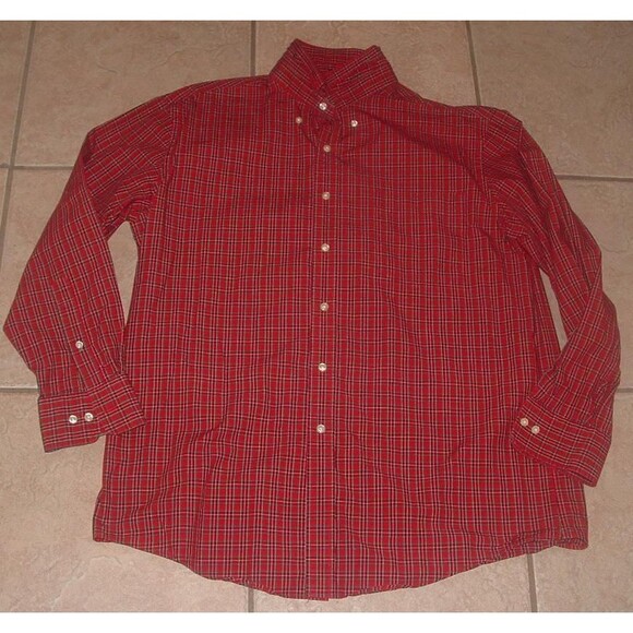 Tommy Hilfiger Other - TOMMY HILFIGER Mens Sz XL Slim Fit Casual or Dress Red Plaid Button Up Shirt